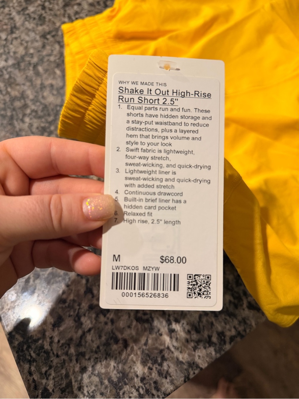 lululemon athletica Yellow High-Rise Shake it out Short 2.5" Maize yellow - Picture 4 of 5